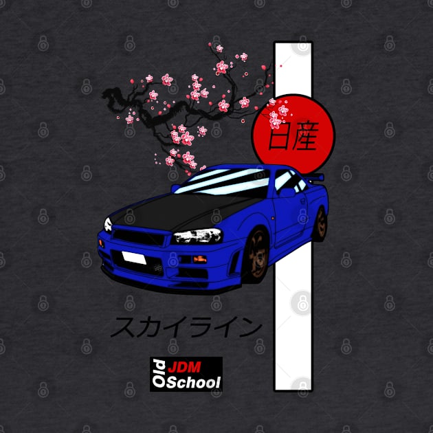 JDM R34 Blue Red Sun Edition by OSJ Store